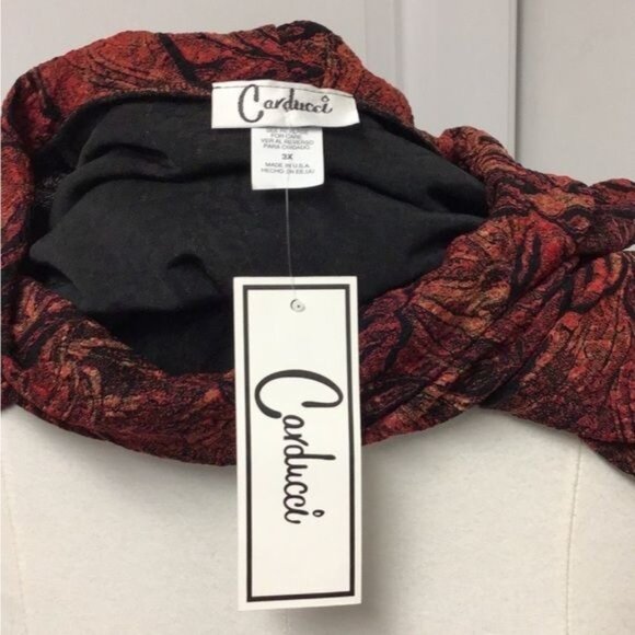 Carducci Vintage Women’s Long Sleeve Cowl Neck Sweater, Orange, size 3X - Picture 5 of 8